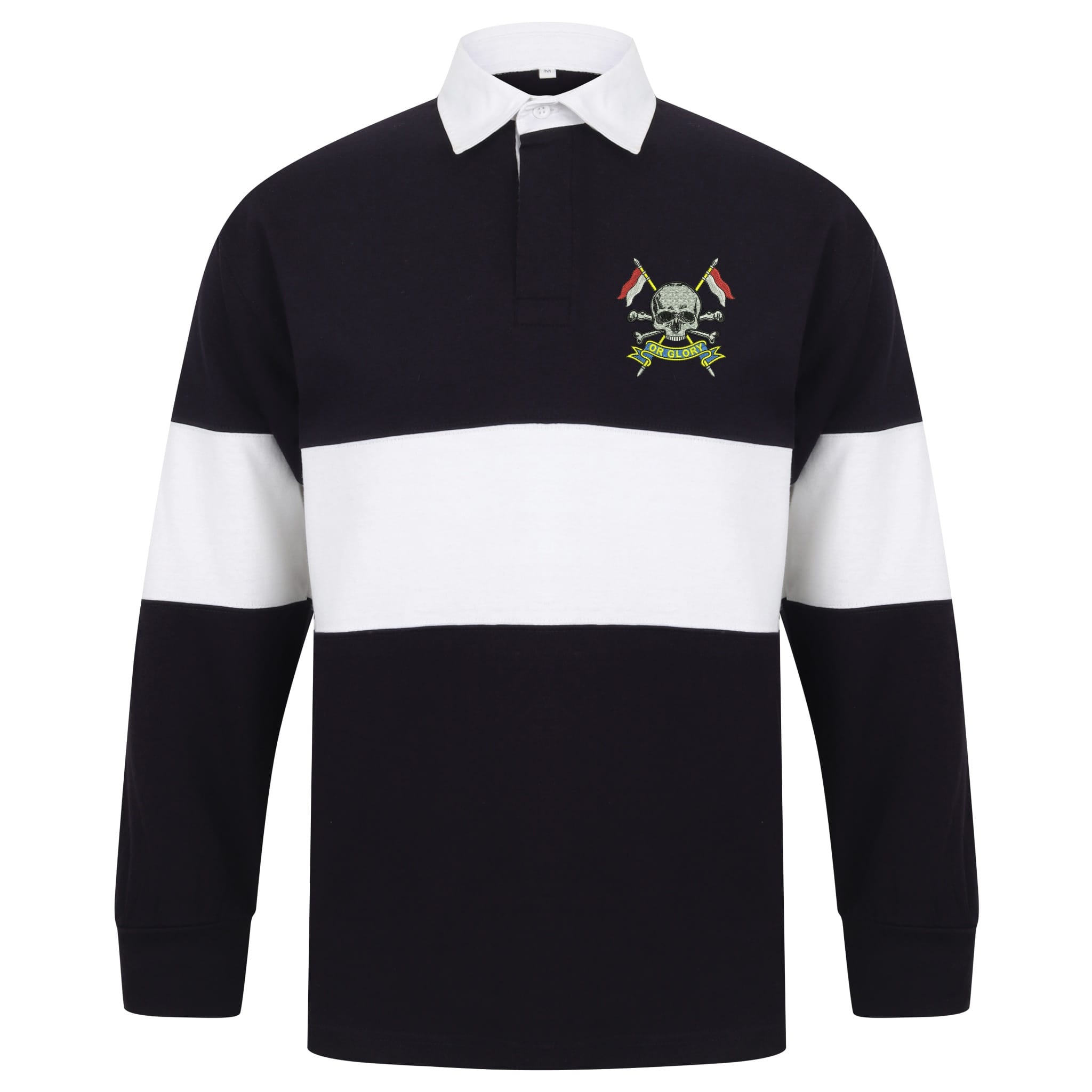 The Royal Lancers Front Row Long Sleeve Panelled Rugby Shirt — The ...
