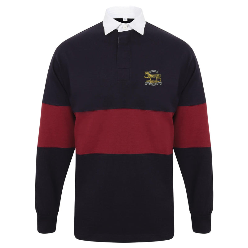 Royal Leicestershire Regiment - Tiger Long Sleeve Panelled Rugby Shirt