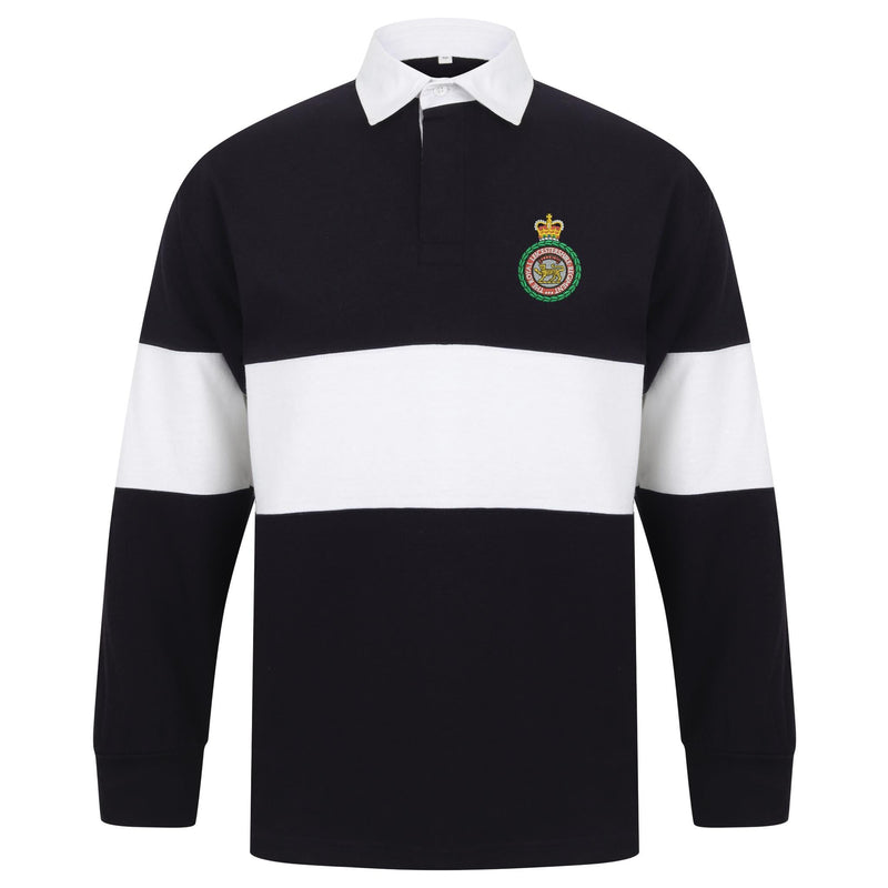 Royal Leicestershire Regiment - Wreath Long Sleeve Panelled Rugby Shirt