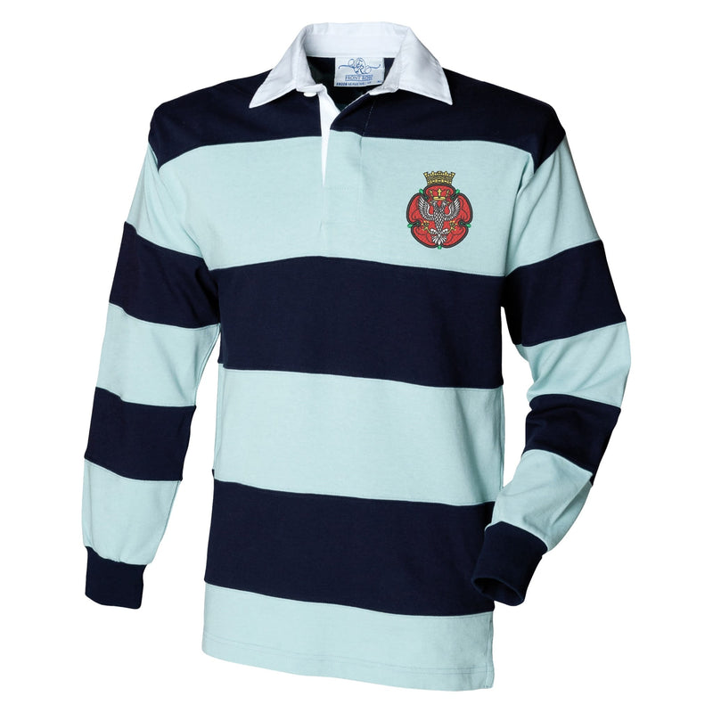 Royal Mercian and Lancastrian Yeomanry Front Row Sewn Stripe Long Sleeve Rugby Shirt
