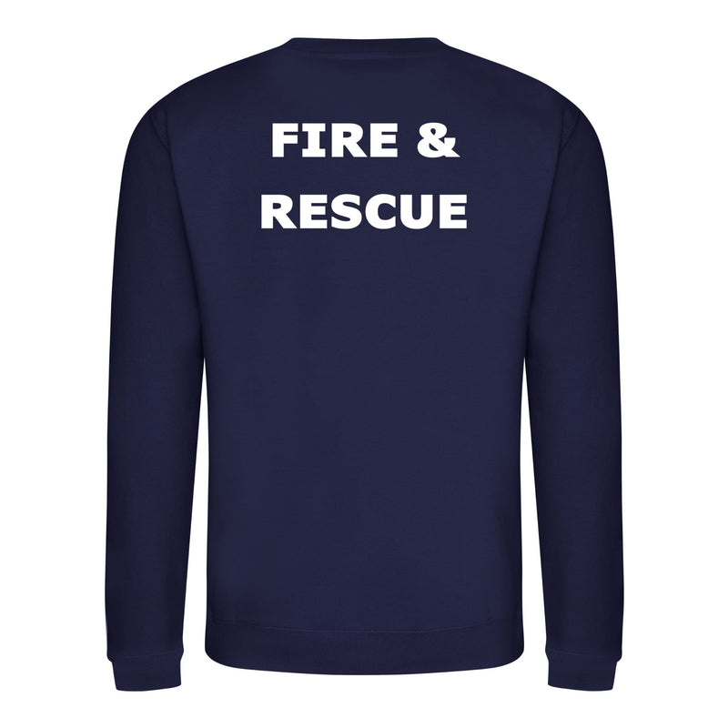 Royal Navy Fire and Rescue Sweatshirt (Includes Back Print)