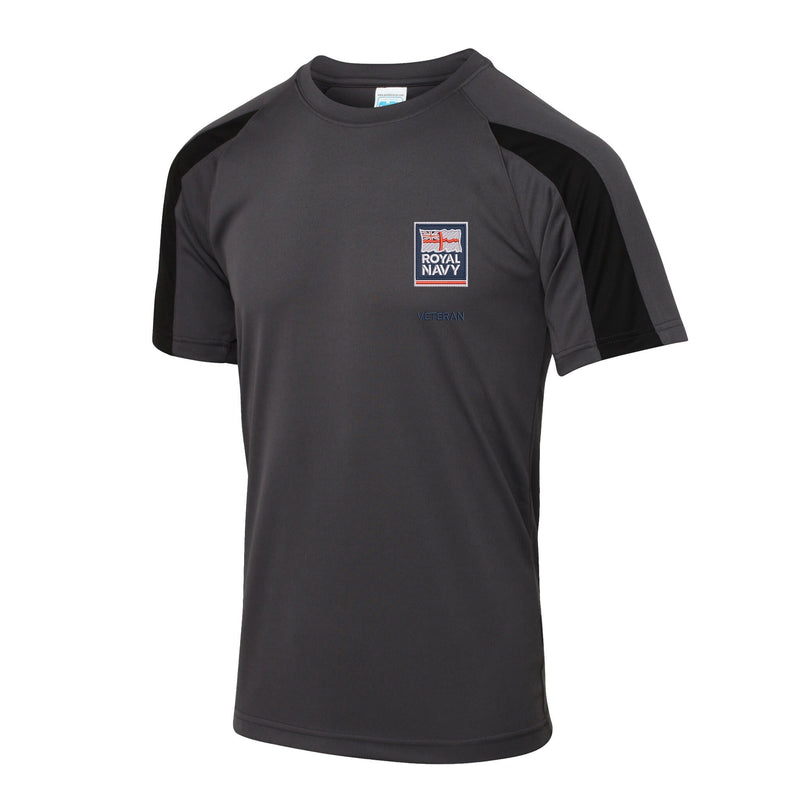 Royal Navy - Armed Forces Veteran Contrast Polyester T-Shirt