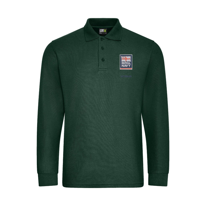 Royal Navy - Armed Forces Veteran Long Sleeve Polo Shirt