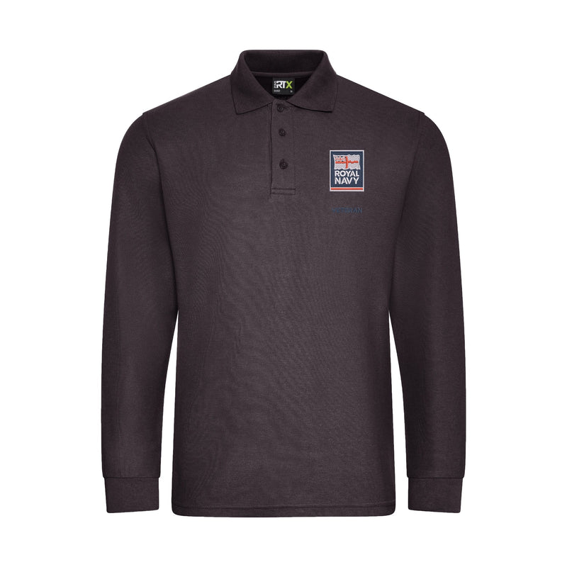 Royal Navy - Armed Forces Veteran Long Sleeve Polo Shirt