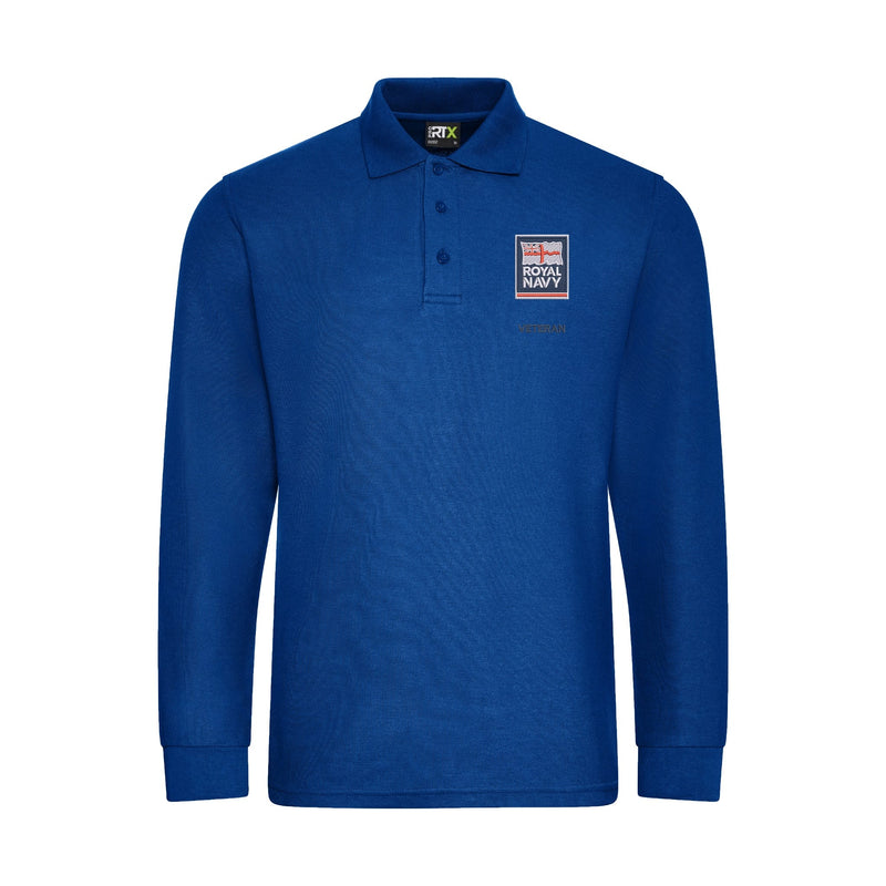 Royal Navy - Armed Forces Veteran Long Sleeve Polo Shirt
