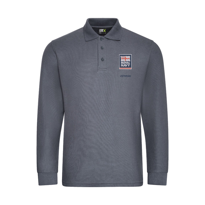Royal Navy - Armed Forces Veteran Long Sleeve Polo Shirt