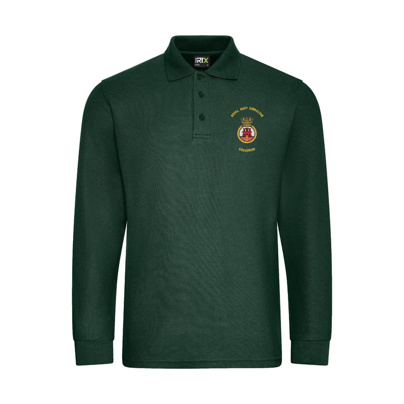 Royal Navy Gibraltar Squadron Long Sleeve Polo Shirt