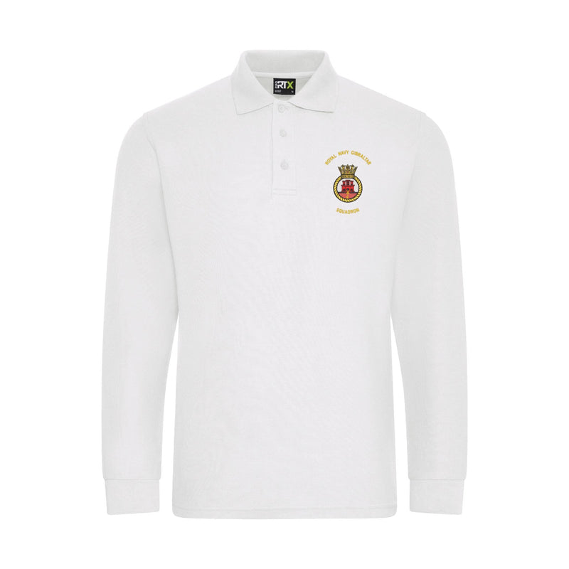 Royal Navy Gibraltar Squadron Long Sleeve Polo Shirt