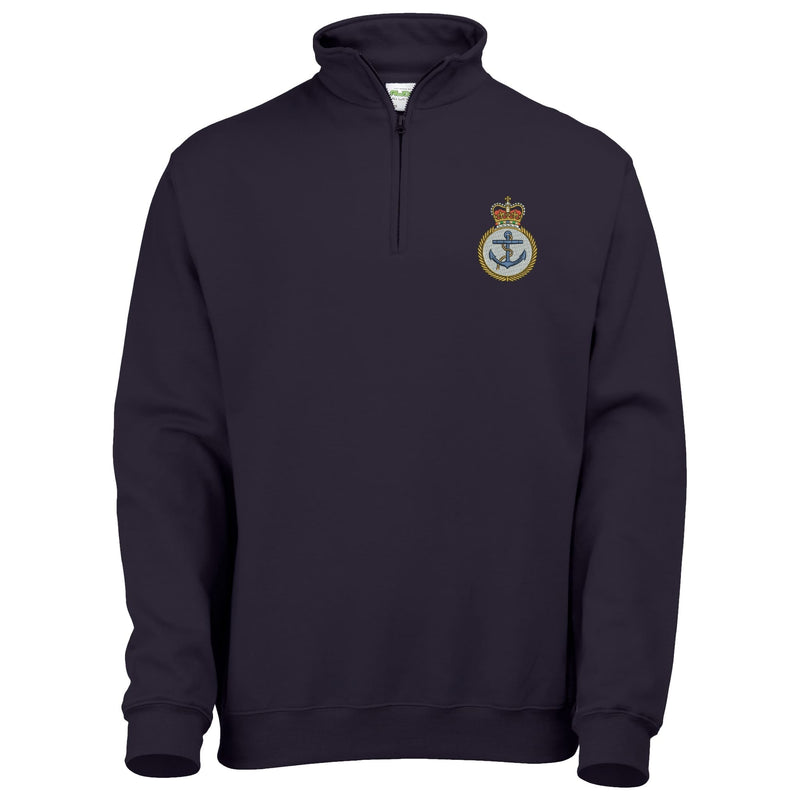 Royal Navy Petty Officer Quarter Zip Sweatshirt