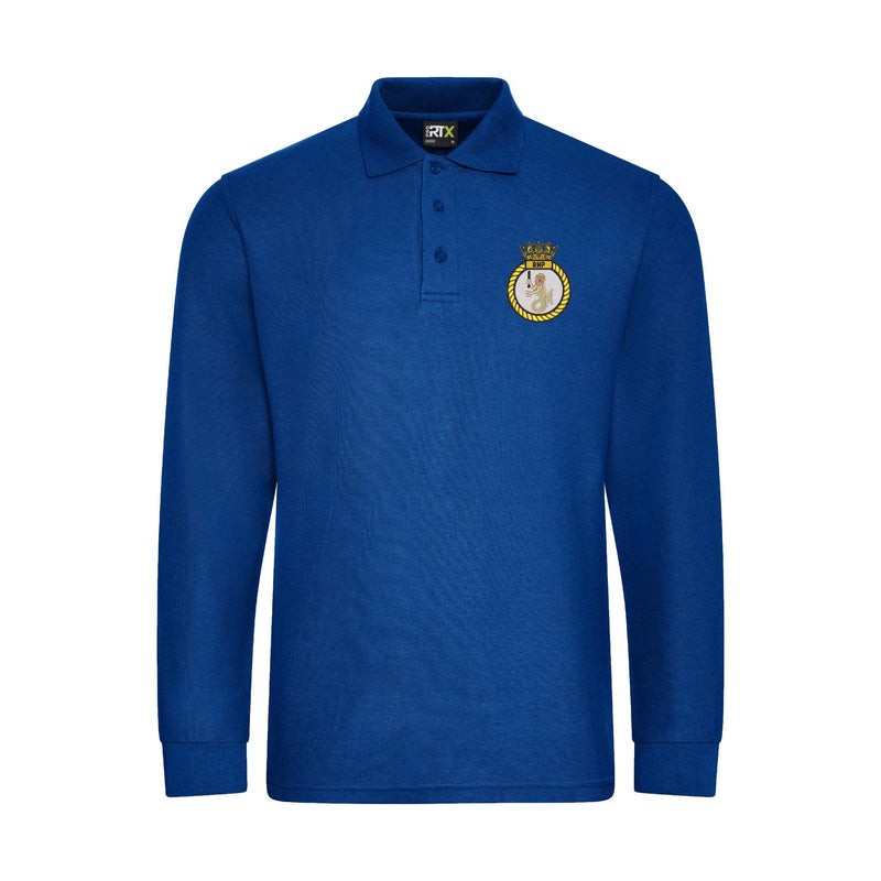 Royal Navy Police Crest Long Sleeve Polo Shirt
