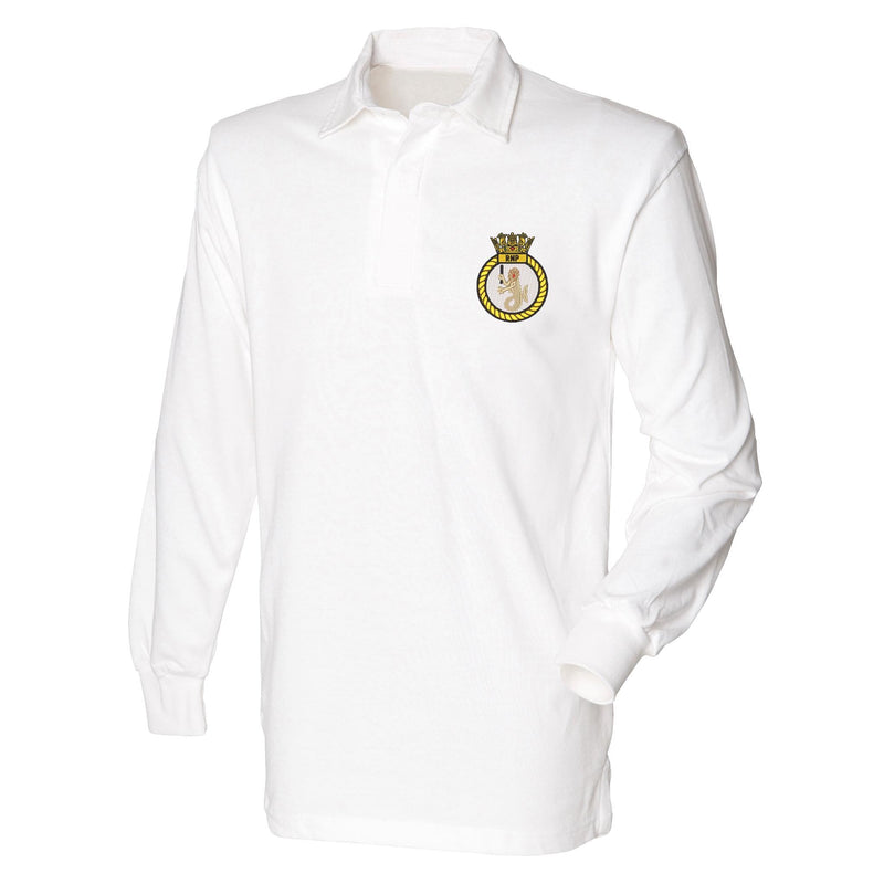 Royal Navy Police Crest Front Row Long Sleeve Rugby Shirt