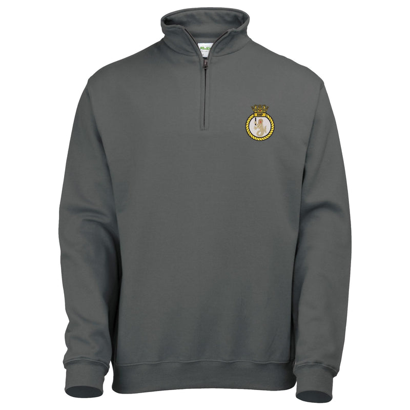 Royal Navy Police Crest Quarter Zip Sweatshirt