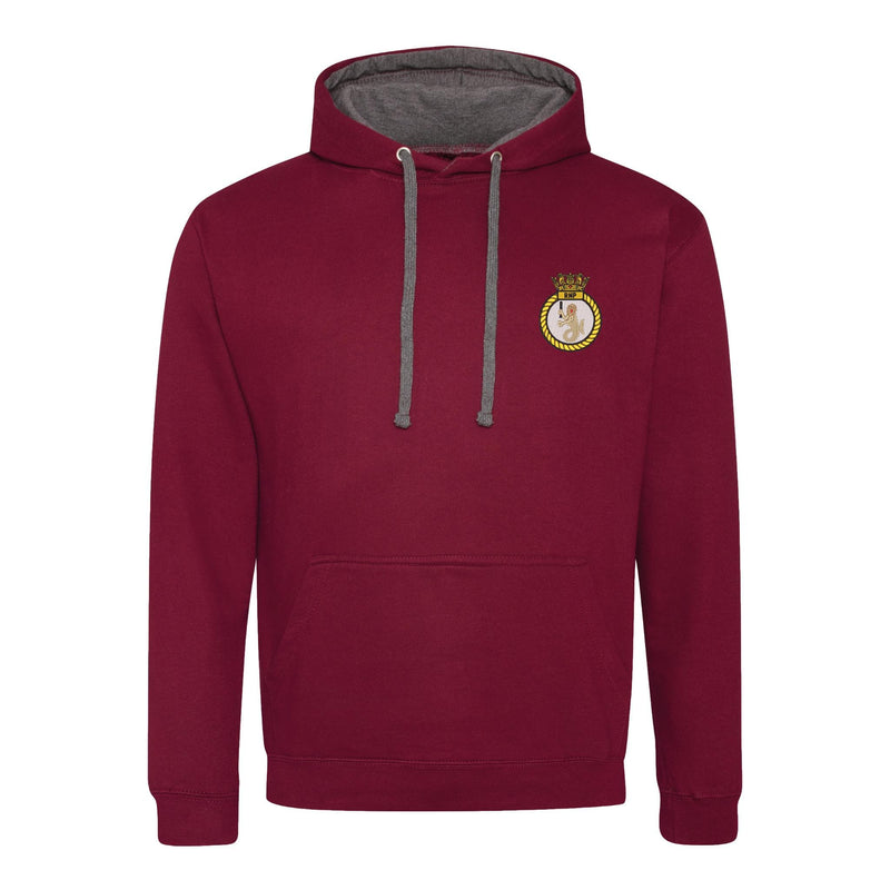 Royal Navy Police Crest Varsity Contrast Hoodie