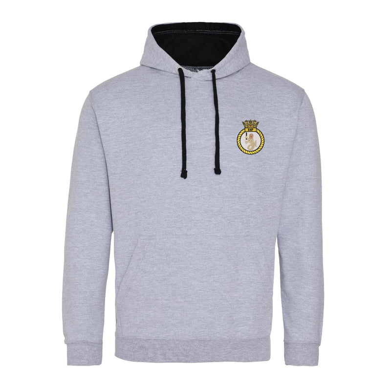Royal Navy Police Crest Varsity Contrast Hoodie
