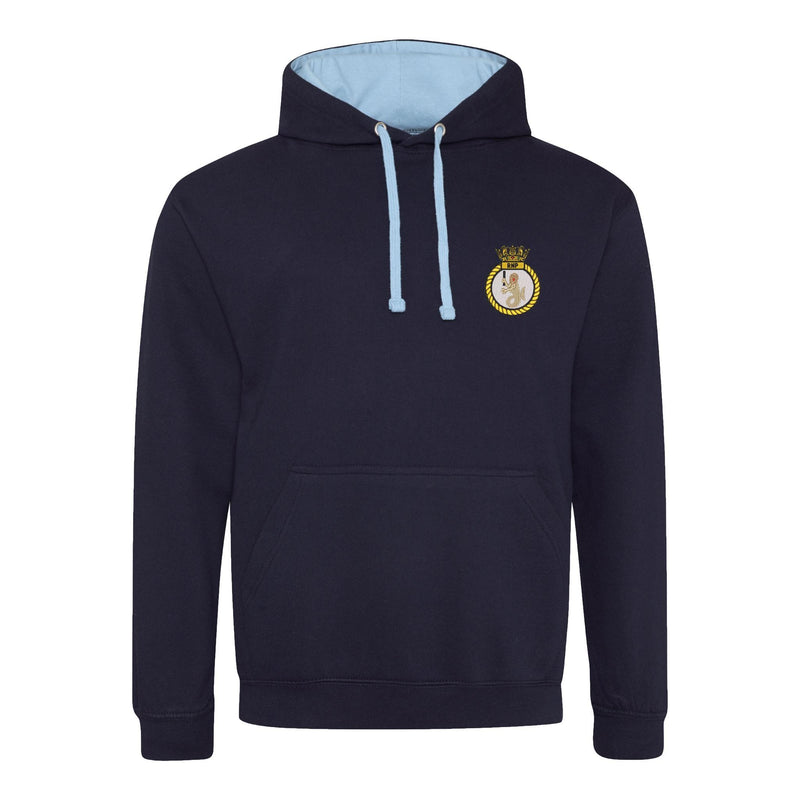 Royal Navy Police Crest Varsity Contrast Hoodie