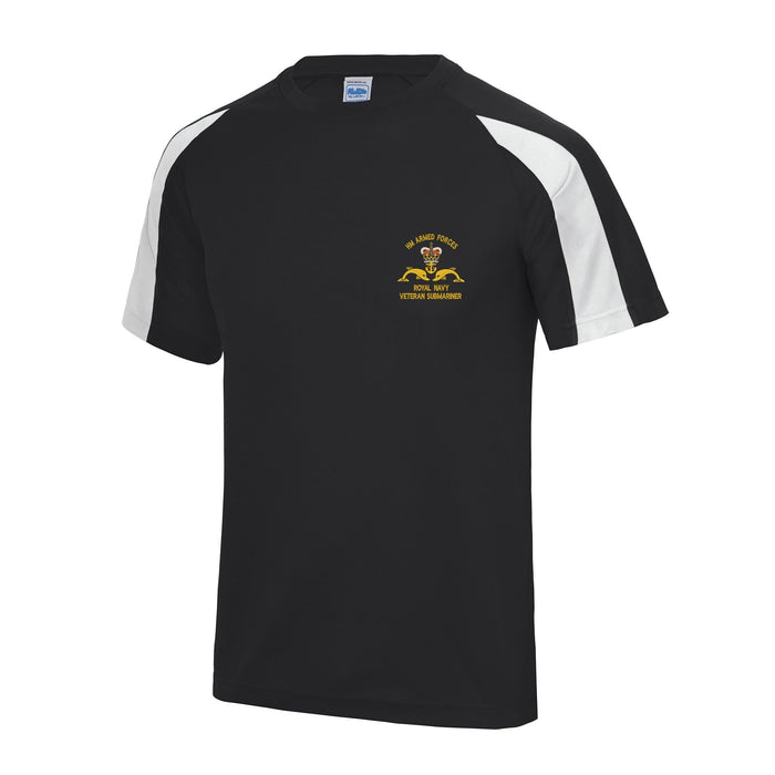 Royal Navy Veteran Submariner Contrast Polyester T-Shirt