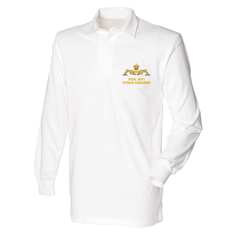 Royal Navy Veteran Submariner Front Row Long Sleeve Rugby Shirt