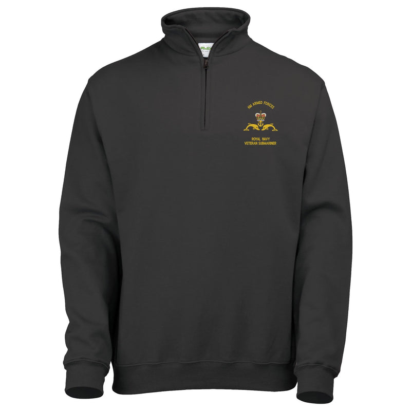 Royal Navy Veteran Submariner Quarter Zip Sweatshirt