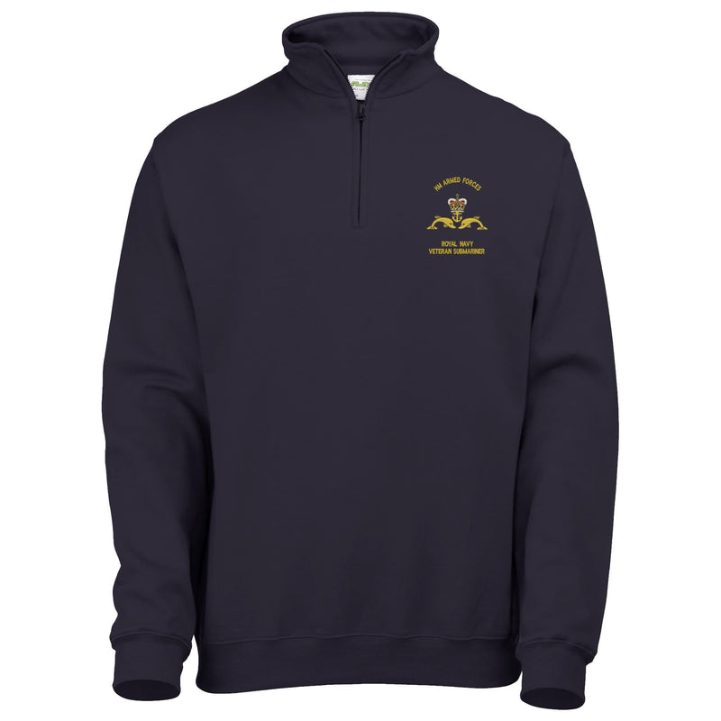 Royal Navy Veteran Submariner Quarter Zip Sweatshirt
