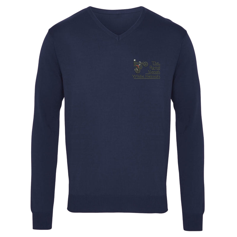 Royal Signals White Helmets Arundel Sweater Navy