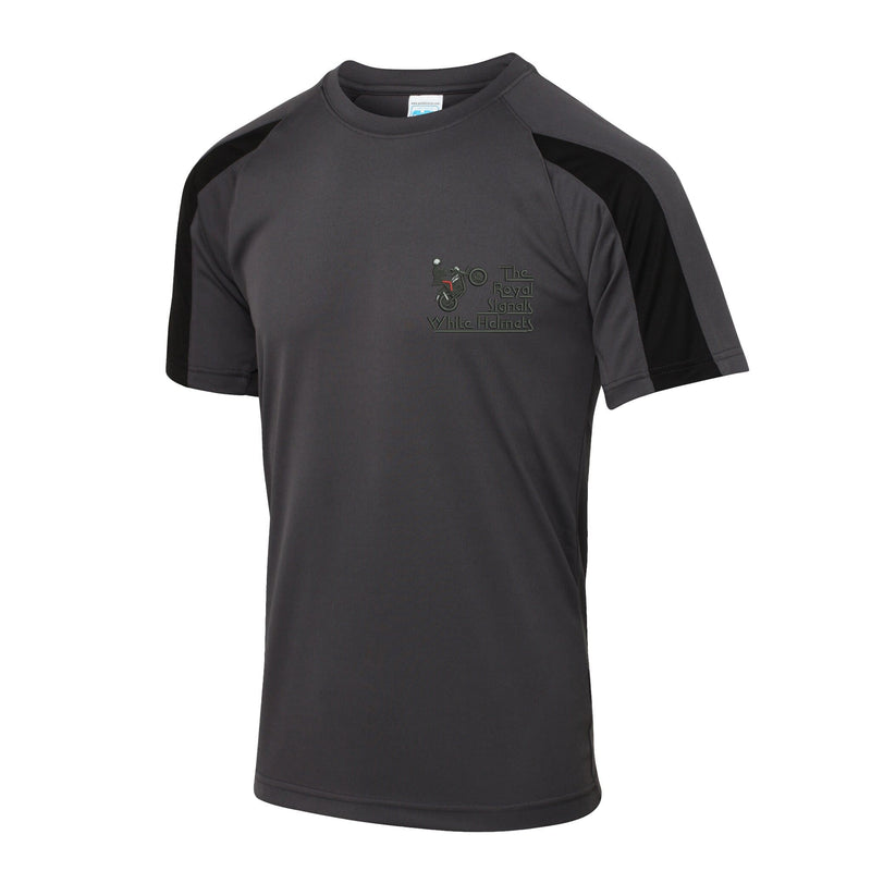 White Helmets Display Team - Royal Signals Contrast Polyester T-Shirt