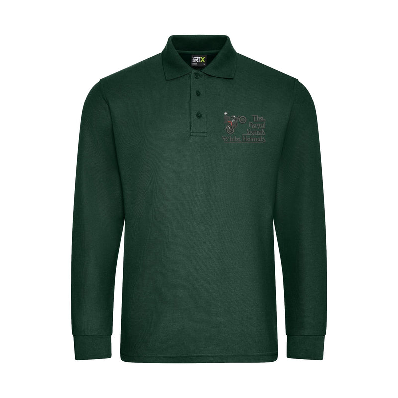Royal Signals White Helmets Display Team Long Sleeve Polo Shirt