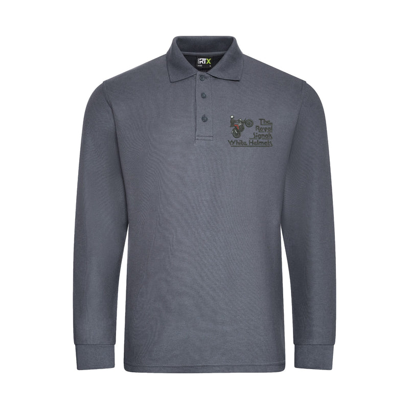 Royal Signals White Helmets Display Team Long Sleeve Polo Shirt