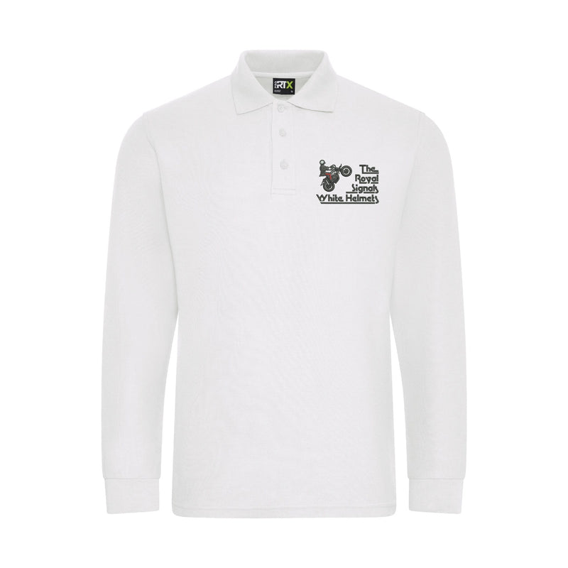 Royal Signals White Helmets Display Team Long Sleeve Polo Shirt