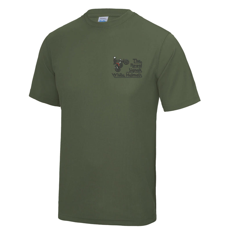 White Helmets Display Team - Royal Signals Polyester T-Shirt