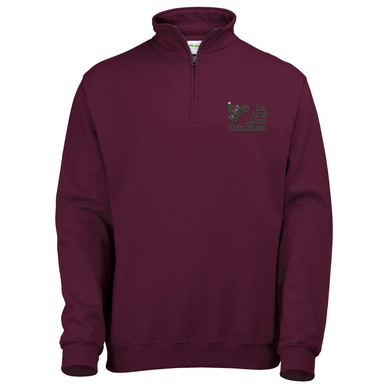 Royal Signals White Helmets Display Team Quarter Zip Sweatshirt