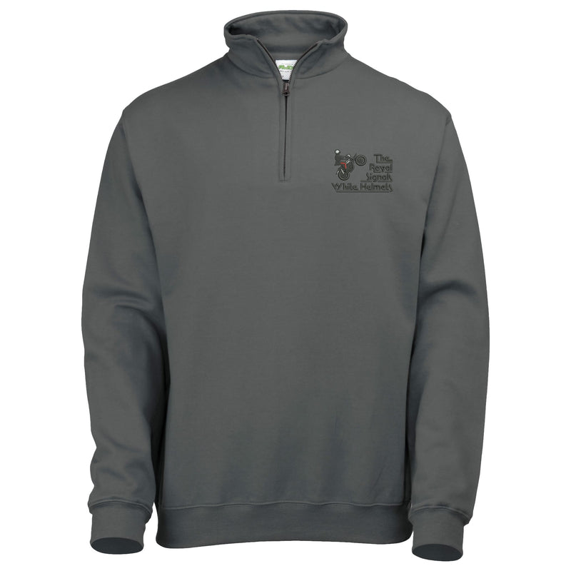 Royal Signals White Helmets Display Team Quarter Zip Sweatshirt