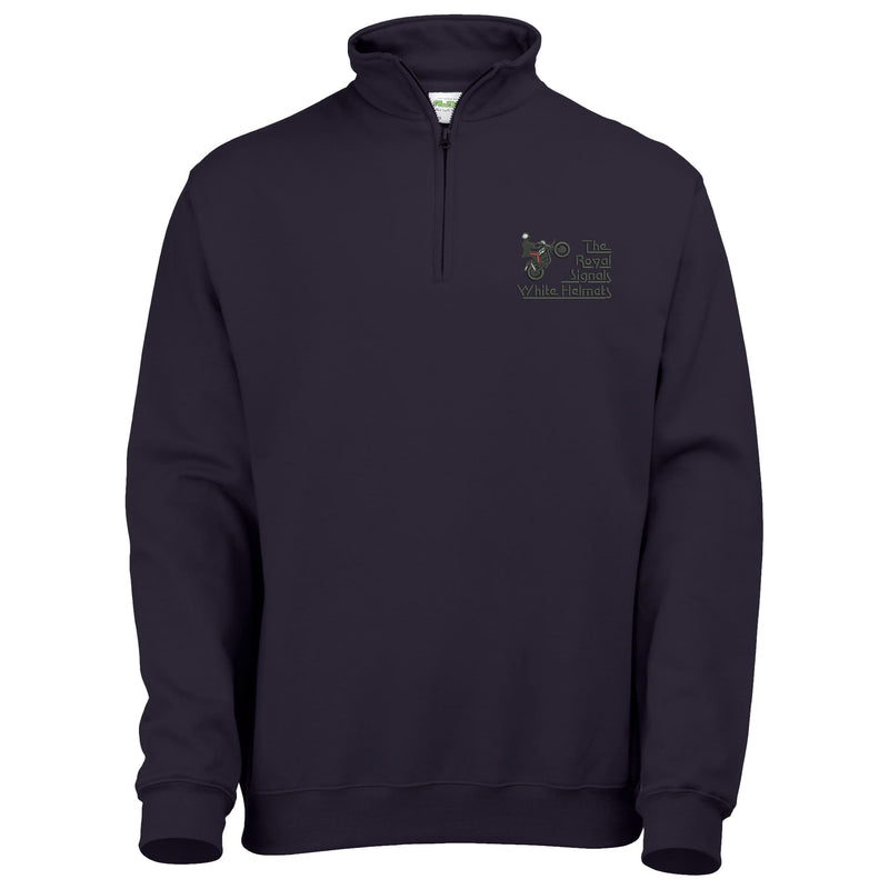 Royal Signals White Helmets Display Team Quarter Zip Sweatshirt