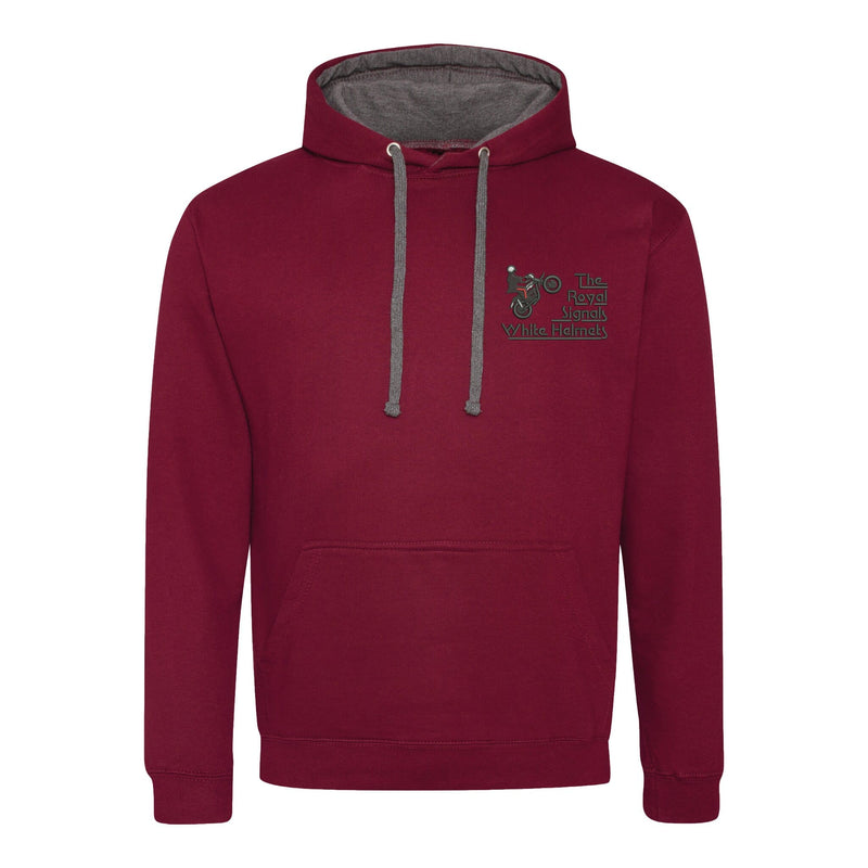Royal Signals White Helmets Display Team Varsity Contrast Hoodie