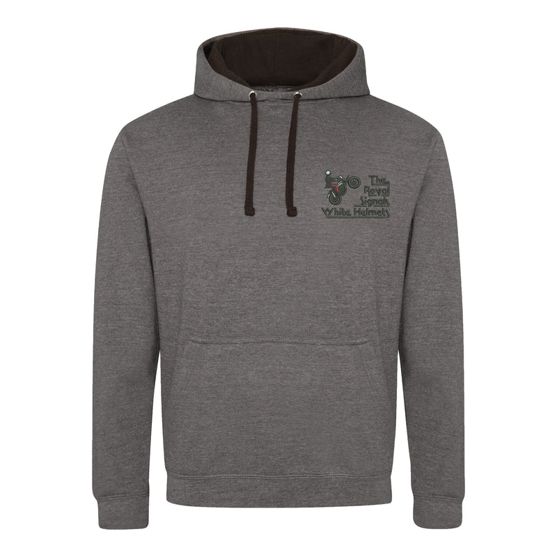Royal Signals White Helmets Display Team Varsity Contrast Hoodie