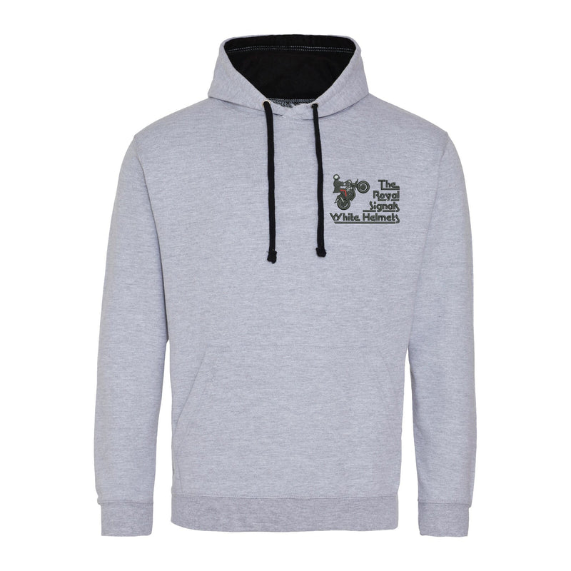 Royal Signals White Helmets Display Team Varsity Contrast Hoodie