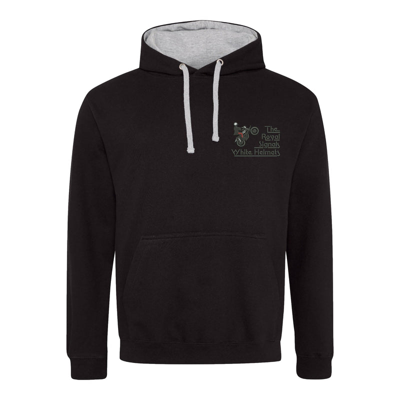 Royal Signals White Helmets Display Team Varsity Contrast Hoodie