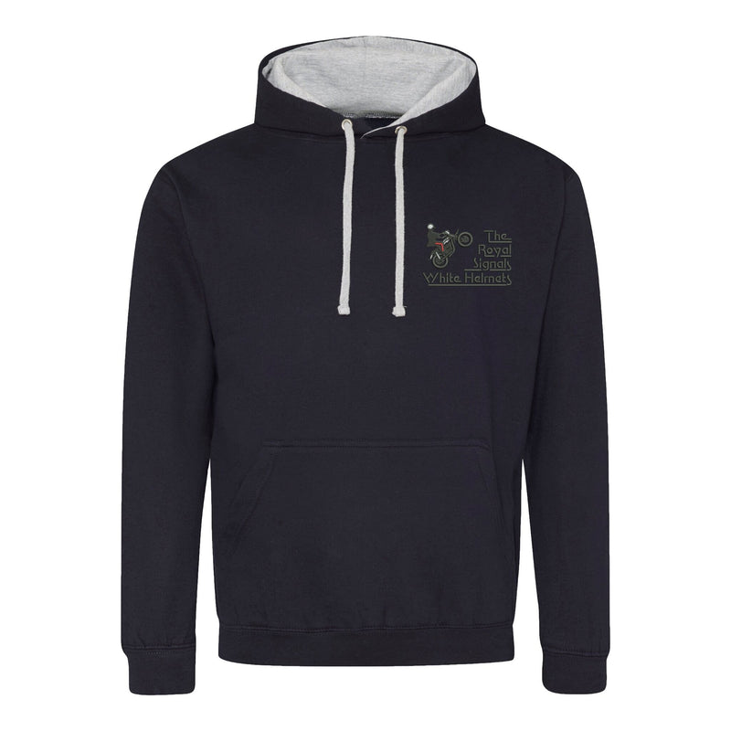 Royal Signals White Helmets Display Team Varsity Contrast Hoodie