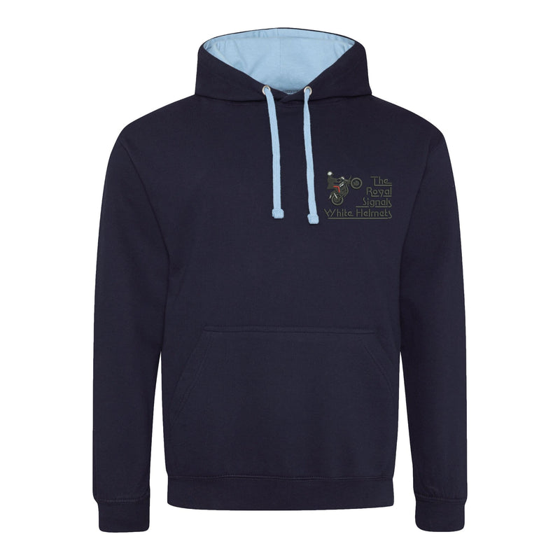 Royal Signals White Helmets Display Team Varsity Contrast Hoodie