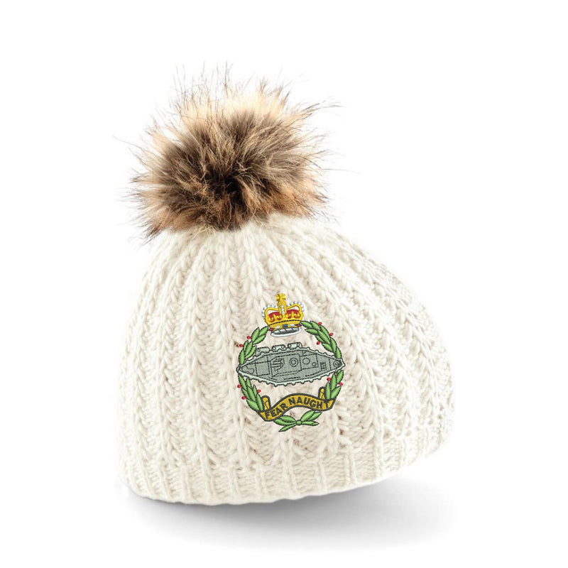 Royal Tank Regiment Pom Pom Beanie Hat