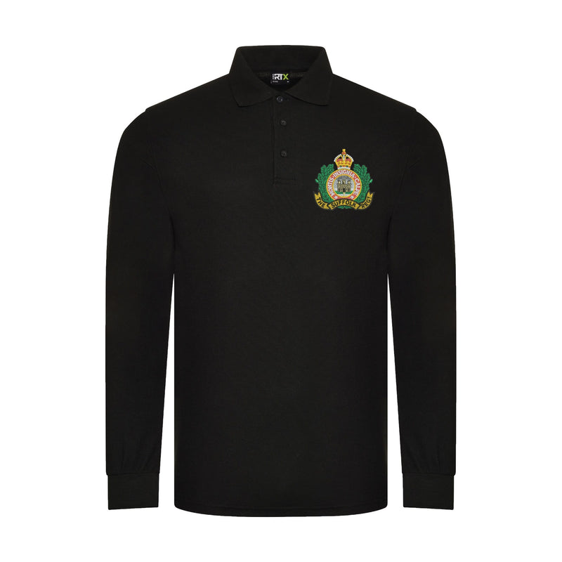 Suffolk Regiment Long Sleeve Polo Shirt