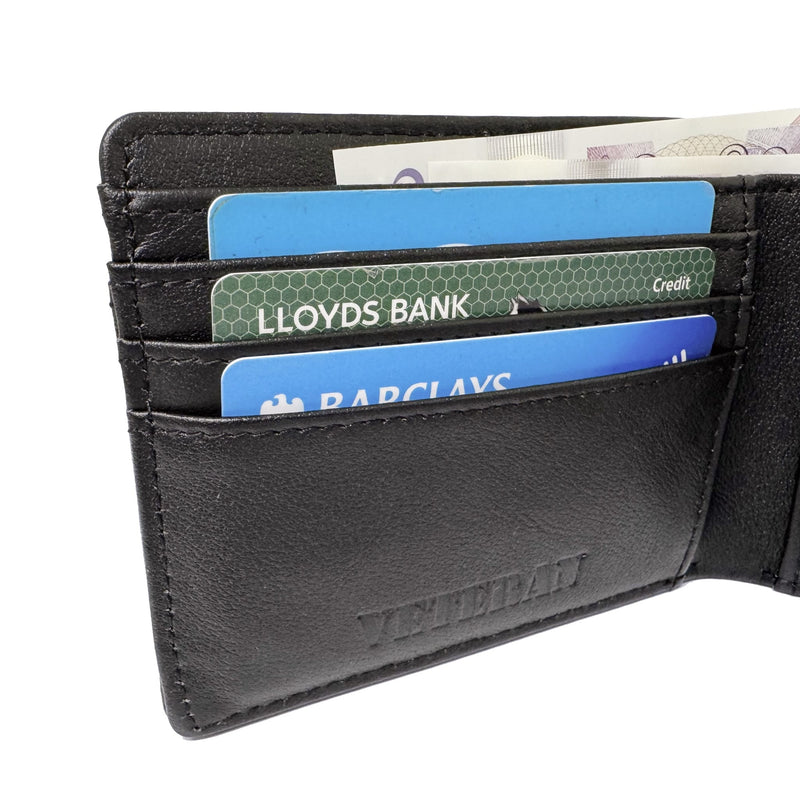 Veteran Leather Wallet - 2in1 - Includes Pull Out ID Slimline Wallet