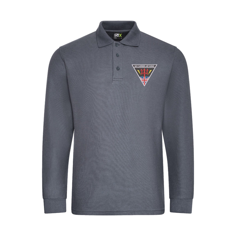 UK Carrier Air Wing Long Sleeve Polo Shirt