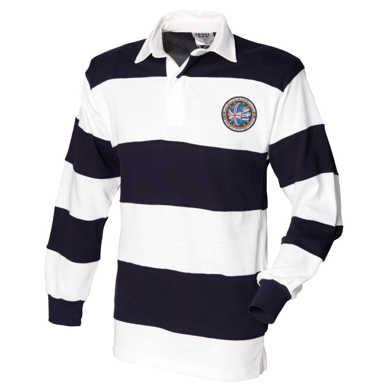 UK Space Command Front Row Sewn Stripe Long Sleeve Rugby Shirt