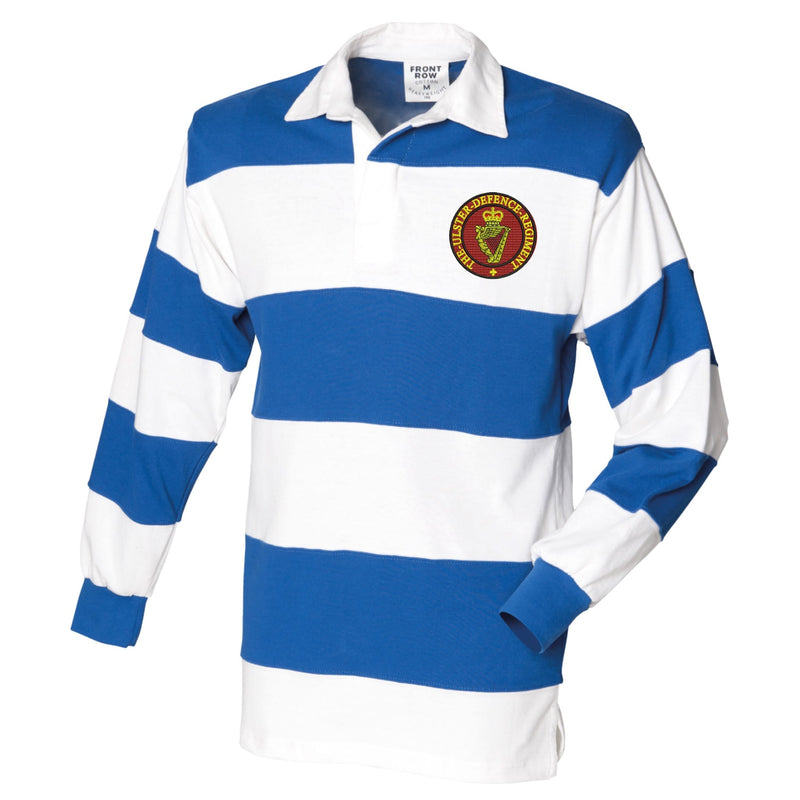 Ulster Defence Regiment Front Row Sewn Stripe Long Sleeve Rugby Shirt
