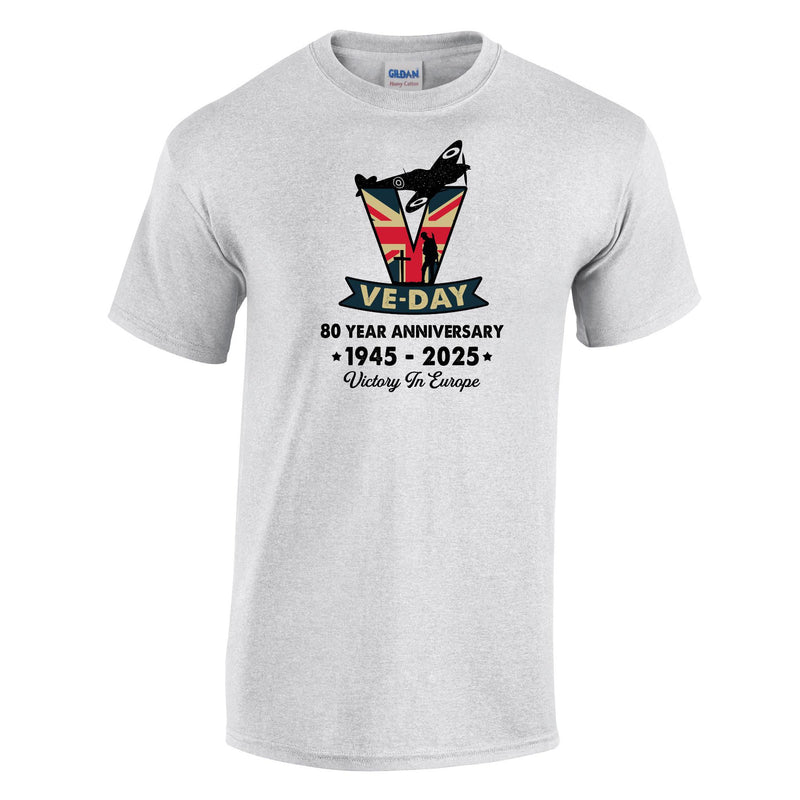 VE-Day V For Victory Printed T-Shirt
