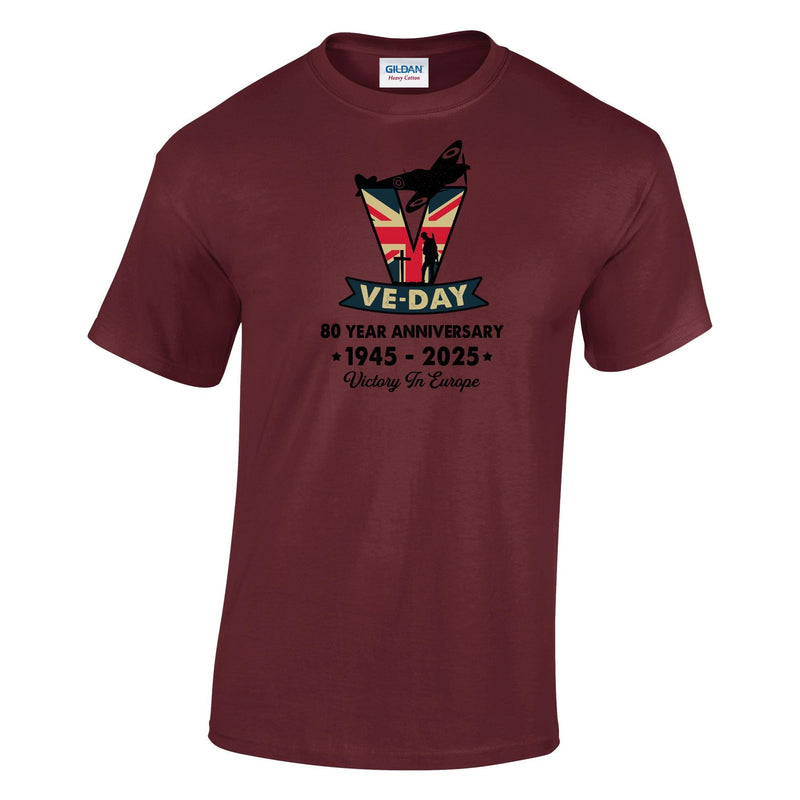 VE-Day V For Victory Printed T-Shirt