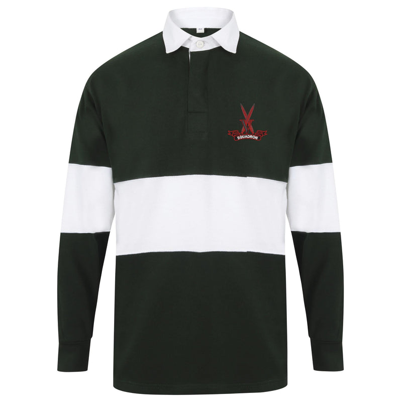 V Squadron Long Sleeve Panelled Rugby Shirt