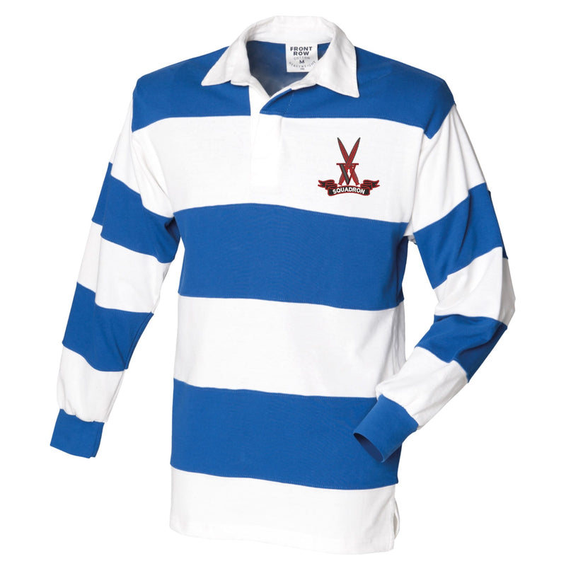 V Squadron Front Row Sewn Stripe Long Sleeve Rugby Shirt