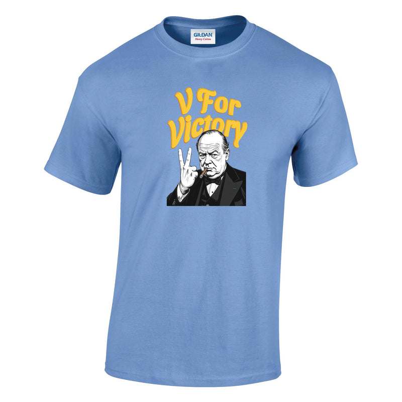 VE-Day: V For Victory Churchill Printed T-Shirt