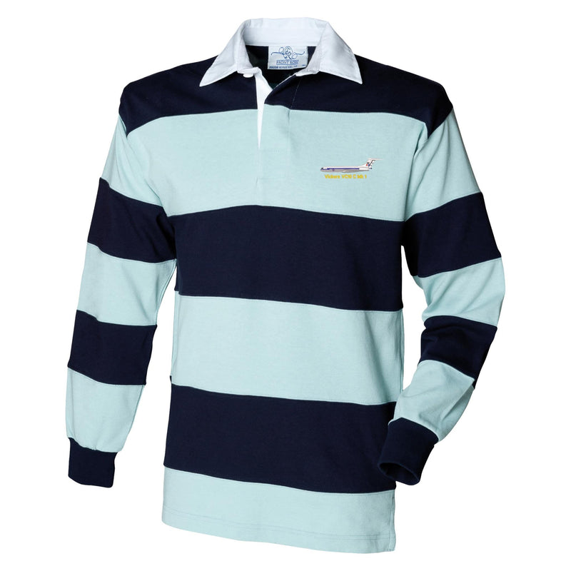 Royal Air Force - Vickers VC10 C MK 1 Front Row Sewn Stripe Long Sleeve Rugby Shirt